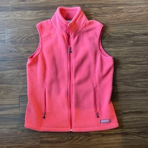 Vineyard Vines coral fleece vest